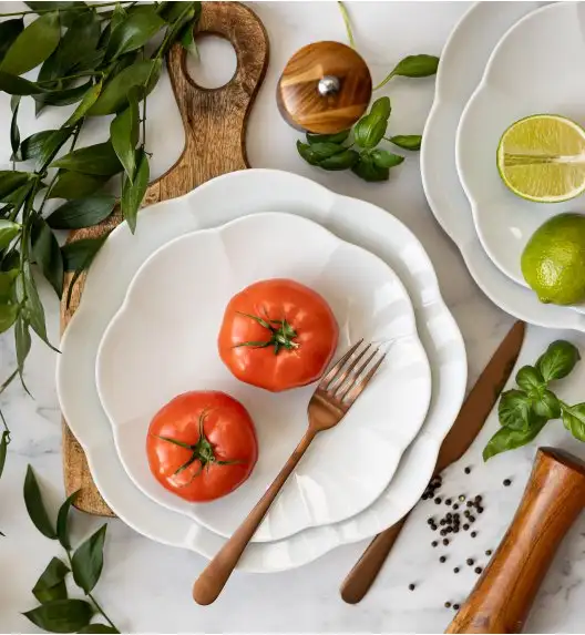 LUBIANA NAOMI Serwis obiadowy 24 os / 72 elementy | biała porcelana