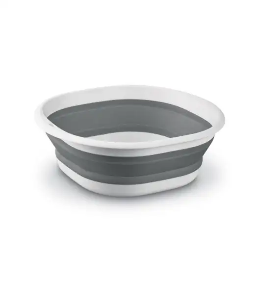 TADAR SILICO MISKA SKŁADANA KWADRATOWA 30,5X30,5X11,5(4,5)CM SZARY PP+TPR 5L