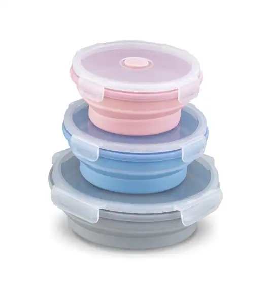 KONIGHOFFER ZESTAW 3 SKŁADANYCH POJEMNIKÓW OPTIMA 0,5L+0,75L+1,1L