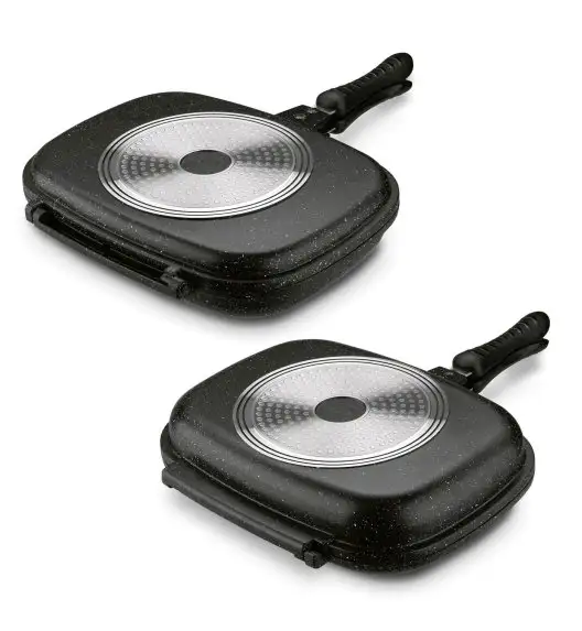 KONIGHOFFER PATELNIA DWUSTRONNA, ZAMYKANA DOPPIO MARBLE 32X24X7,5 CM INDUKCJA