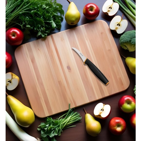 FISKARS CONTROL+ Nóż do obierania z wygiętym ostrzem 7 cm / japońska stal nierdzewna