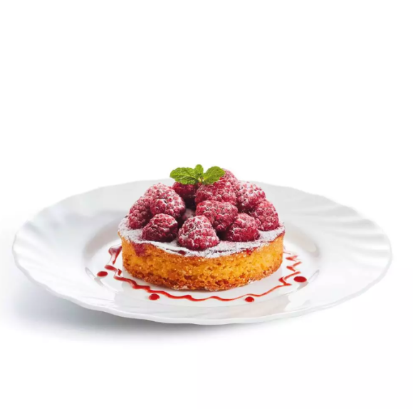 LUMINARC TRIANON Talerz deserowy 15,5 cm / biały / szkło hartowane