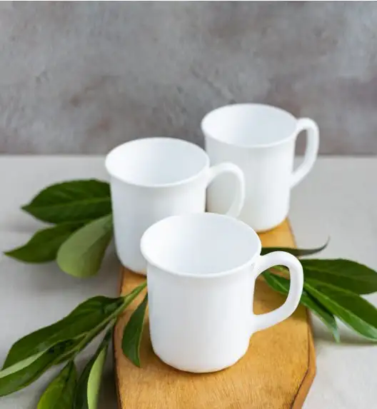 LUMINARC TRIANON 6 szt - Kubek 290 ml | biały | szkło hartowane 