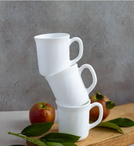 LUMINARC TRIANON 12 szt. - Kubek 290 ml | biały | szkło hartowane 