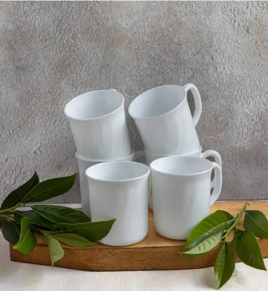 LUMINARC TRIANON 12 szt. - Kubek 290 ml | biały | szkło hartowane 