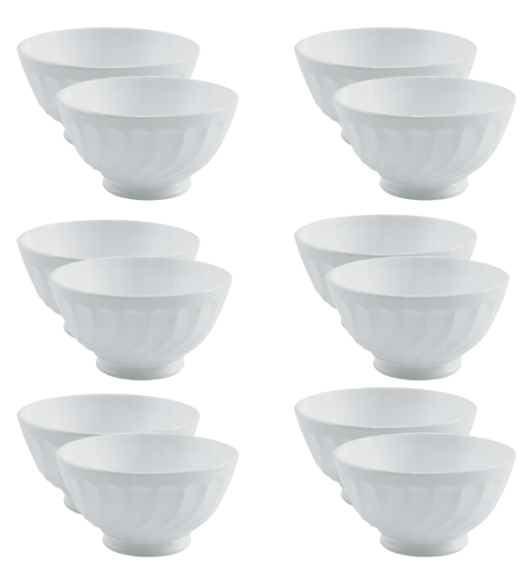 LUMINARC TRIANON 12 szt - Salaterka na stopce 13 cm / szkło hartowane