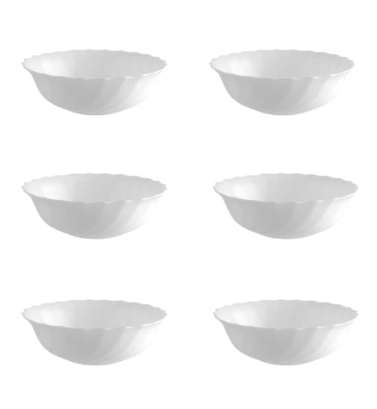 LUMINARC TRIANON 6 szt - Salaterka 16 cm / 500 ml / szkło hartowane