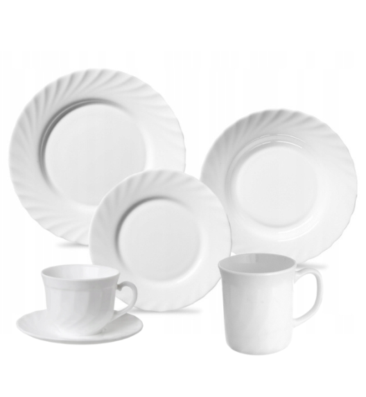 LUMINARC TRIANON Komplet obiadowo - kawowy 72 el dla 12 os / szkło hartowane 