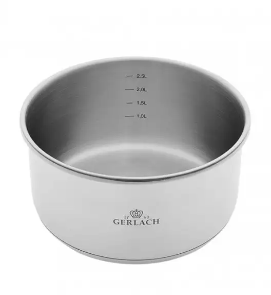 GERLACH SMART STEEL 996 Komplet 3 garnków 16/18/20 cm z odpinaną rączką + patelnie Smart  Steel 20, 24, 28 cm 