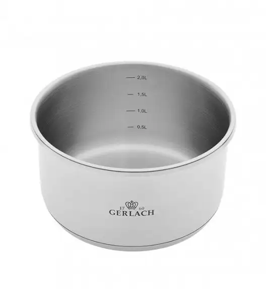 GERLACH SMART STEEL 996 Komplet 3 garnków 16/18/20 cm z odpinaną rączką + patelnie Smart  Steel 20, 24, 28 cm + Pokrywka silikonowa 24/26/28 