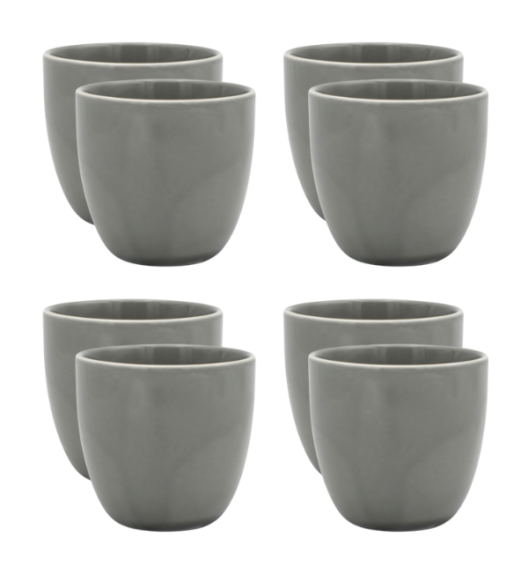 WYPRZEDAŻ! LUBIANA BILL | K1 Kubek 300 ml bez ucha | szary | porcelana x 6 SZT.