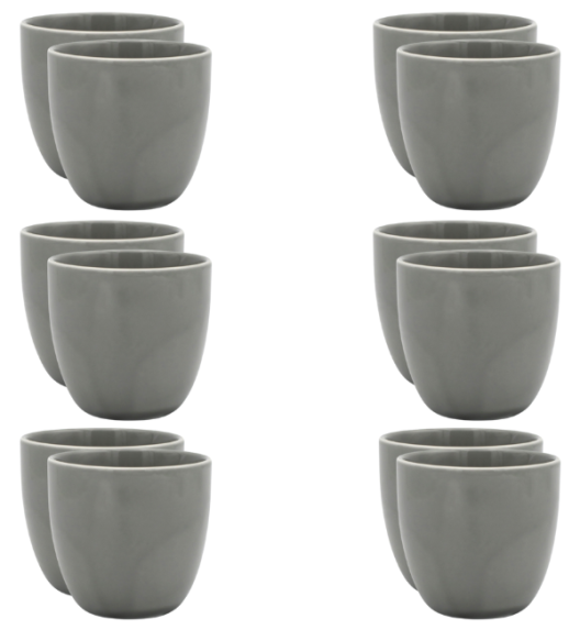 WYPRZEDAŻ! LUBIANA BILL | K1 Kubek 300 ml bez ucha | szary | porcelana x 12 SZT.