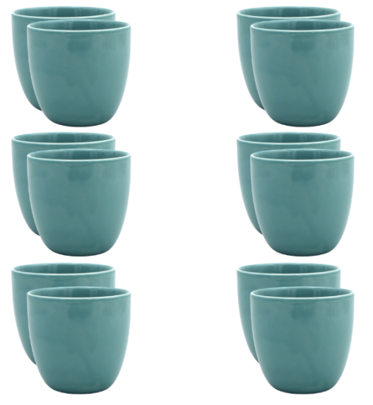 WYPRZEDAŻ! LUBIANA BILL | K5 Kubek 300 ml bez ucha | morski | porcelana x 12 SZT.