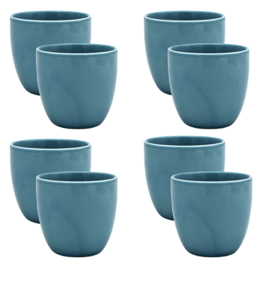 WYPRZEDAŻ! LUBIANA BILL | K6 Kubek 300 ml bez ucha | turkus | porcelana x 6 SZT.