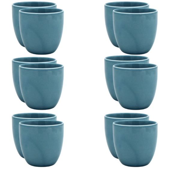 WYPRZEDAŻ! LUBIANA BILL | K6 Kubek 300 ml bez ucha | turkus | porcelana x 12 SZT.