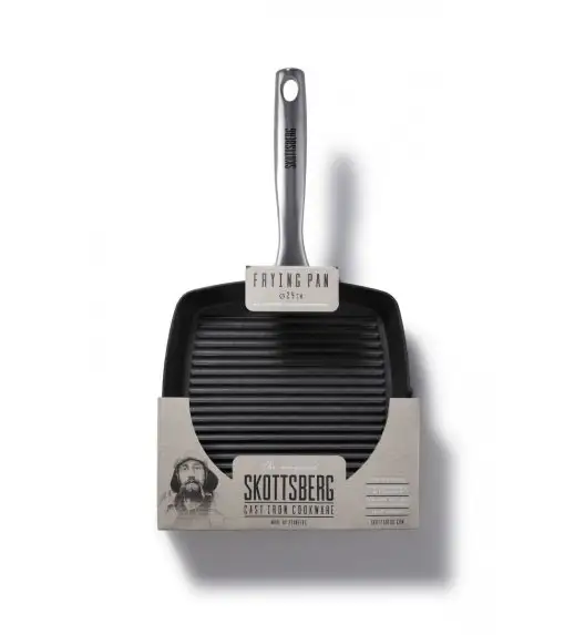 SKOTTSBERG | CAST IRON | Patelnia grilowa 24cm ŻELIWNA