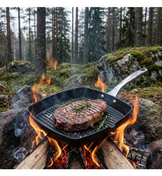 SKOTTSBERG | CAST IRON | Patelnia grilowa 28cm ŻELIWNA