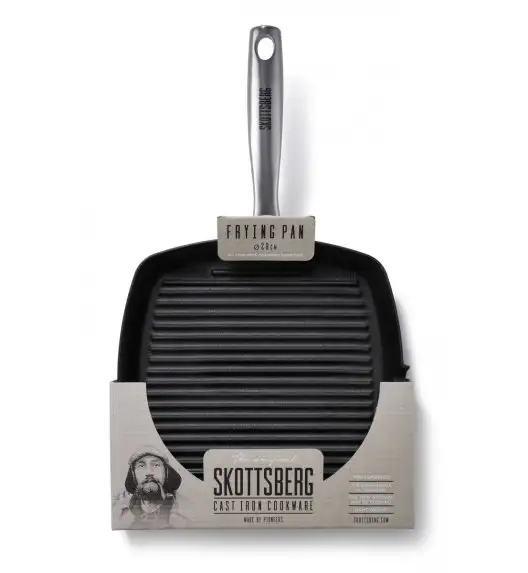 SKOTTSBERG | CAST IRON | Patelnia grilowa 28cm ŻELIWNA