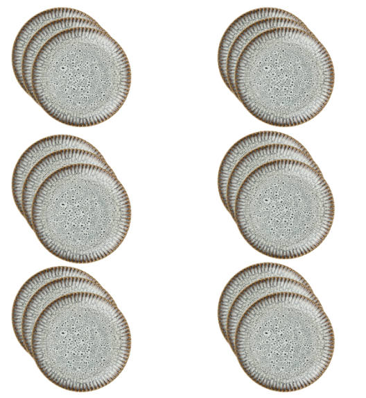 LUBIANA STONEWARE | METEOR DESERT / Talerz obiadowy 27 cm luz x 12 SZT. / odcień piaskowo - niebieski