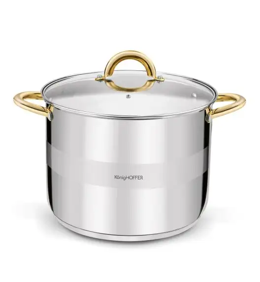 KONIGHOFFER GARNEK WYSOKI FARO 26X20CM 10L INDUKCJA GOLD