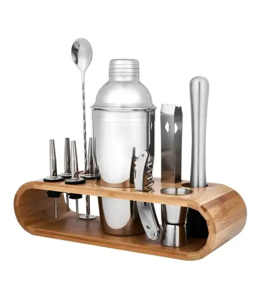 KONIGHOFFER ZESTAW BARMAŃSKI Z BAMBUSOWYM STOJAKIEM 12 ELEMENTÓW