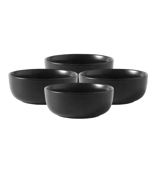 MG HOME | ZESTAW MISEK Z KAMIONKI ARTENA BLACK 4x780 ml