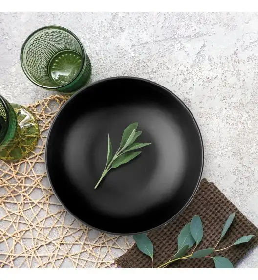 MG HOME | ZESTAW MISEK Z KAMIONKI ARTENA BLACK 4x780 ml