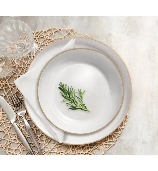 MG HOME | ZESTAW MISEK Z KAMIONKI ARTENA WHITE 4x780 ml