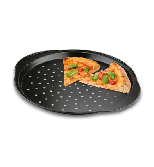 KONIGHOFFER FORMA DO PIZZY BLACK Z UCHWYTAMI 37X33X2CM
