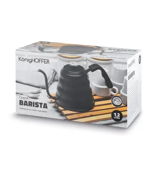 KONIGHOFFER CZAJNIK BARISTA KONEWKA 1,2L CZARNY