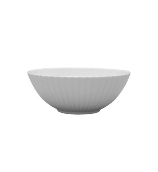 LUBIANA DAISY Salaterka 21 cm | biała porcelana | luz