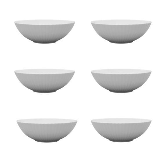 LUBIANA DAISY Salaterka 21 cm x 6 sztuk | biała porcelana | luz