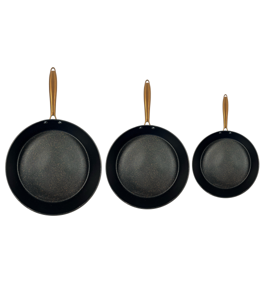 MG HOME | ROSE GOLD KOMPLET 3 PATELNI  20/24/28 CM