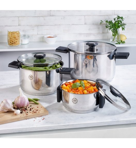 MG HOME | HANDY SMART | KOMPLET GARNKÓW ZE SKŁADANYMI UCHWYTAMI 6 EL.