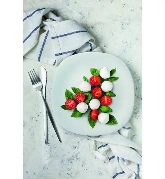 MG HOME | OPAL BIAŁY KOMPLET OBIADOWY 18 EL (KWARDATOWY) PAVIA