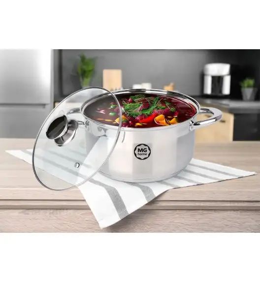 MG HOME | MODERNO STEEL BRUSHED KOMPLET GARNKÓW 8 EL.