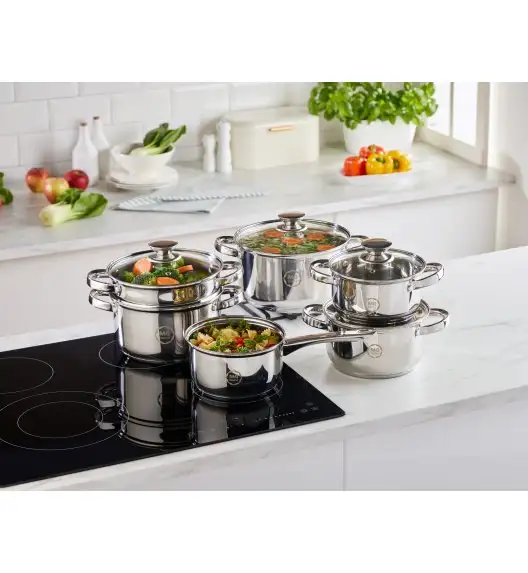 MG HOME | VERSO GARNKI 10 EL.+ WKŁAD DO GOT. NA PARZE