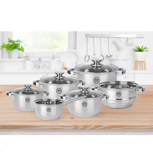 MG HOME | VERSO GARNKI 10 EL.+ WKŁAD DO GOT. NA PARZE