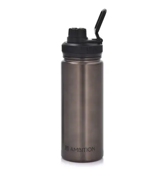 AMBITION GYM BIDON TERM 550ML SZARY