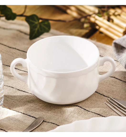 LUMINARC TRIANON WHITE Bulionówka 300 ml | 10 cm / szkło hartowane