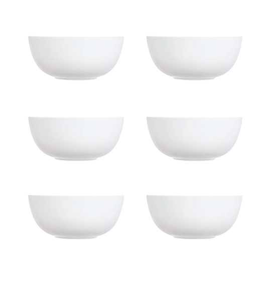 LUMINARC DIWALI WHITE Salaterka 21 cm - 6 SZT. | szkło hartowane | D7410