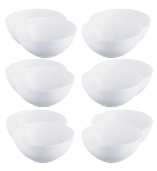 LUMINARC DIWALI WHITE Salaterka 18 cm - 12 SZT. | szkło hartowane | L4604