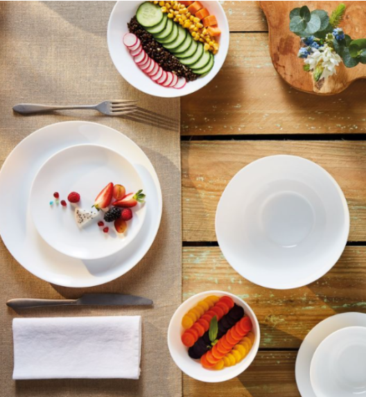 LUMINARC DIWALI WHITE Salaterka 12 cm - 6 SZT. | szkło hartowane | Q71474