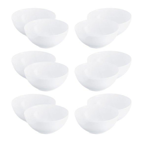 LUMINARC DIWALI WHITE Salaterka 12 cm - 12 SZT. | szkło hartowane | Q71474