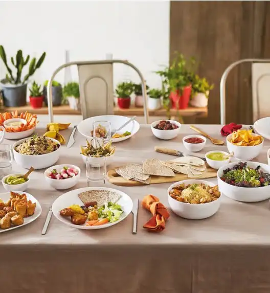 LUMINARC DIWALI WHITE Serwis obiadowy 54 el / 18 os LUZ | szkło hartowane