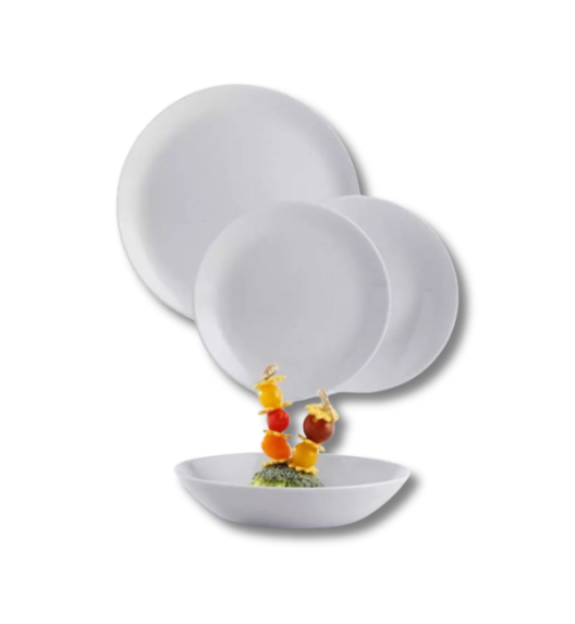 LUMINARC DIWALI GRANIT Komplet obiadowy 38 el dla 12 os / szkło hartowane | P2920