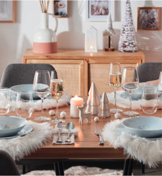 LUMINARC DIWALI GRANIT Komplet obiadowy 57 el dla 18 os / szkło hartowane | P2920