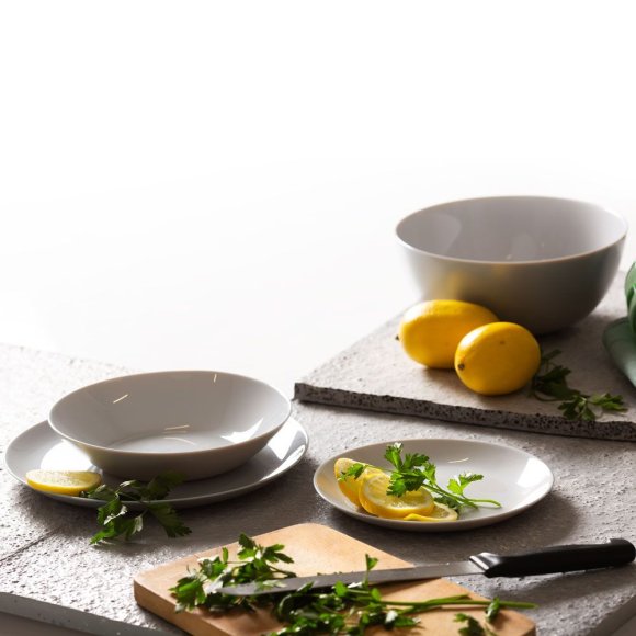 LUMINARC DIWALI GRANIT Komplet obiadowy 57 el dla 18 os / szkło hartowane | P2920