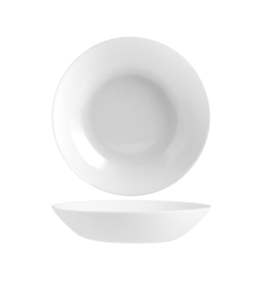 LUMINARC DIWALI WHITE Serwis obiadowy 57 el dla 18 osób | szkło hartowane | V0361