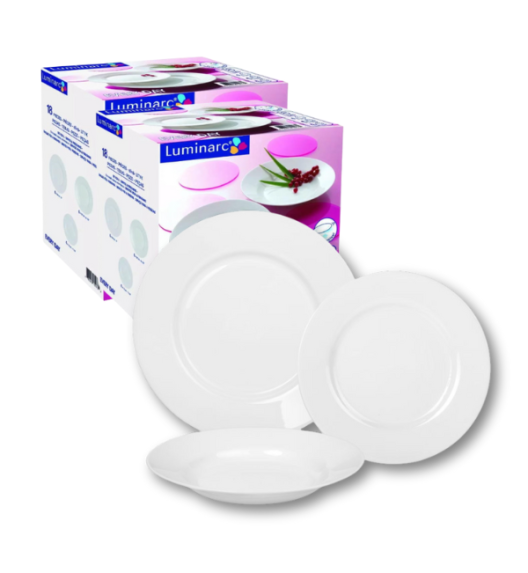 LUMINARC EVERY DAY Serwis obiadowy 36 el dla 12 osób | szkło hartowane | G0566